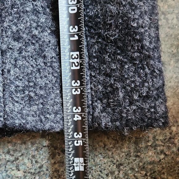 Anne Klein Dark Gray Trench Coat Women S Wool Polyester Jacket Warm Winter - Picture 5 of 11